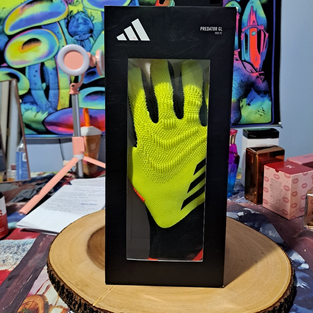 ADIDAS PREDATOR GL PRO GOALKEEPER GLOVES YELLOW/BLACK Size 7